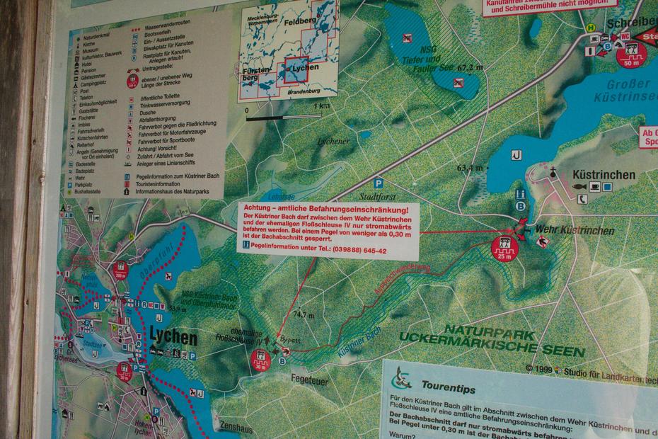 Infotafel bei der Schreibermühle (Feldberger Seen)